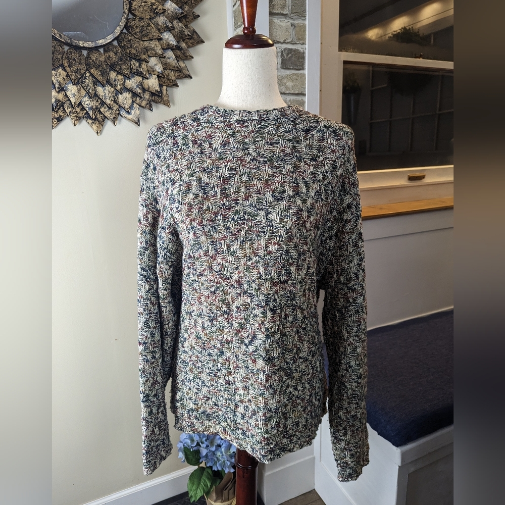 Shenandoah Basket Weave Chunky Knit Sweater Relaxed Fit Size L